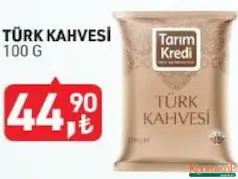 TARIM KREDİ TÜRK KAHVESİ 100 G fiyat ve kampanya bilgisi